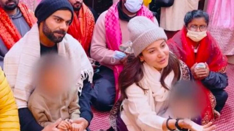 Anushka, Virat visit Premanand Maharaj: VIDEO