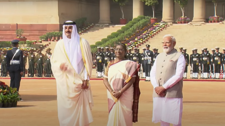 Watch: Qatar Amir receives ceremonial welcome at Rashtrapati Bhavan