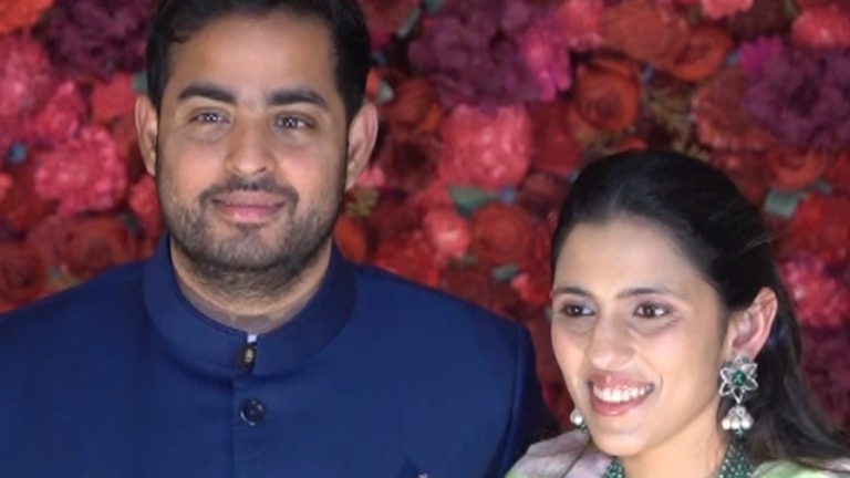 Akash Ambani, Shloka Mehta react as paps say ‘favourite couple’ while attending Aadar Jain, Alekha Advani’s wedding